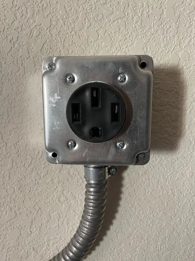NEMA 14-50 outlet installed for Electrical Panel Upgrade in Duncan